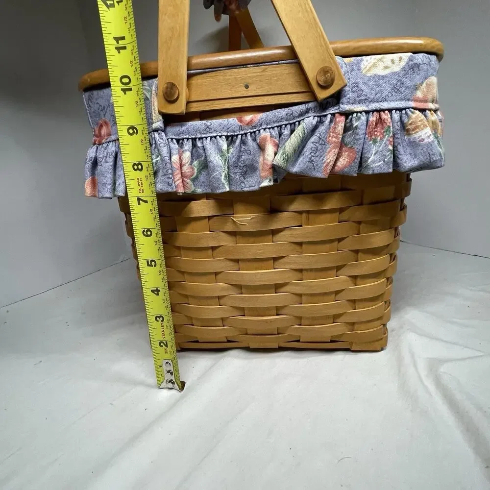 Longaberger 1998 Grandma Bonnie’s 2 Pie Basket Liner Plastic Protector 1 Riser